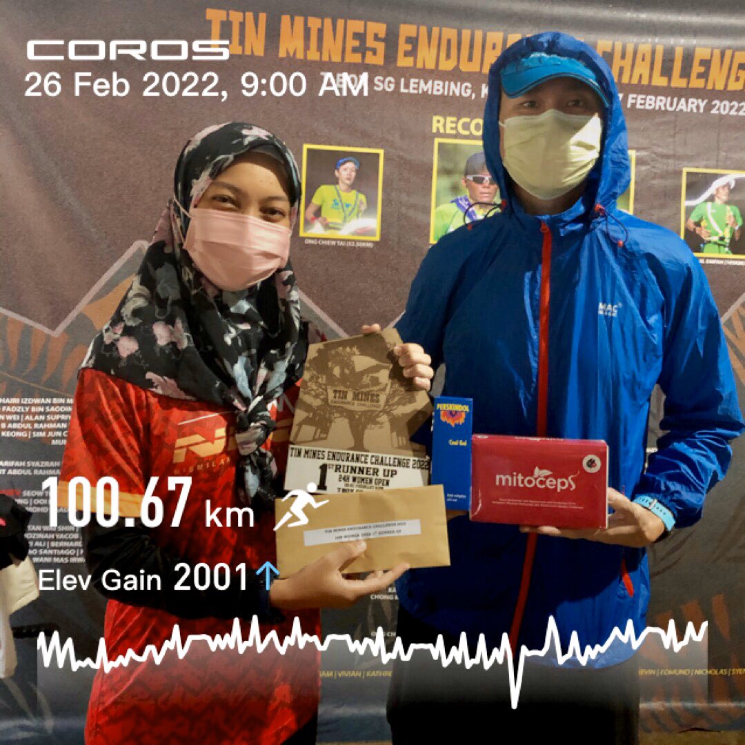 ezlyanie1's tweet photo. Tin Mines Endurance Challenge 2022 @ Sg Lembing 🤗

Cold &amp; flu, shaking, drowsy. Running with stressful body for 24hrs is the most dumbest decision that ive ever made. Lesson learned.

Once again, congratulations everyone!🥂
Til we meet again, Sg Lembing 😀
#trainhard #raceeasy https://t.co/HznZcTVBAZ