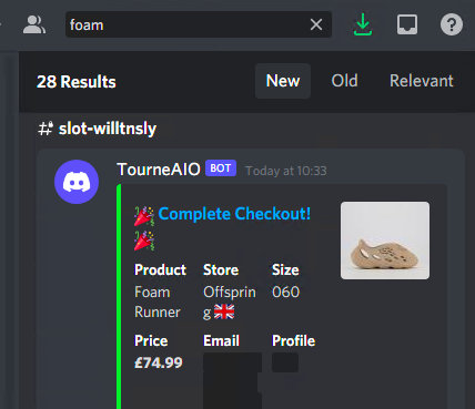 A bit of a day today ✅ Yeezy Foam Runners + alot more just cba to find webhooks 😂 Bot: @AioTourne CG: @AceP_Success @Ace_Pings @thesoleradar Proxies: @dotCalibre @DreamProxies @PrimedProx S/O: @_JW1000