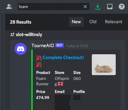 A bit of a day today ✅
Yeezy Foam Runners 
+ alot more just cba to find webhooks 😂

Bot: @AioTourne 
CG: <a href="/AceP_Success/">AcePings_Success</a> <a href="/Ace_Pings/">Ace Pings</a> <a href="/thesoleradar/">soleradar</a> 
Proxies: <a href="/dotCalibre/">.Calibre</a> @DreamProxies <a href="/PrimedProx/">Primed Proxies</a> 
S/O: <a href="/_JW1000/">KROO</a>