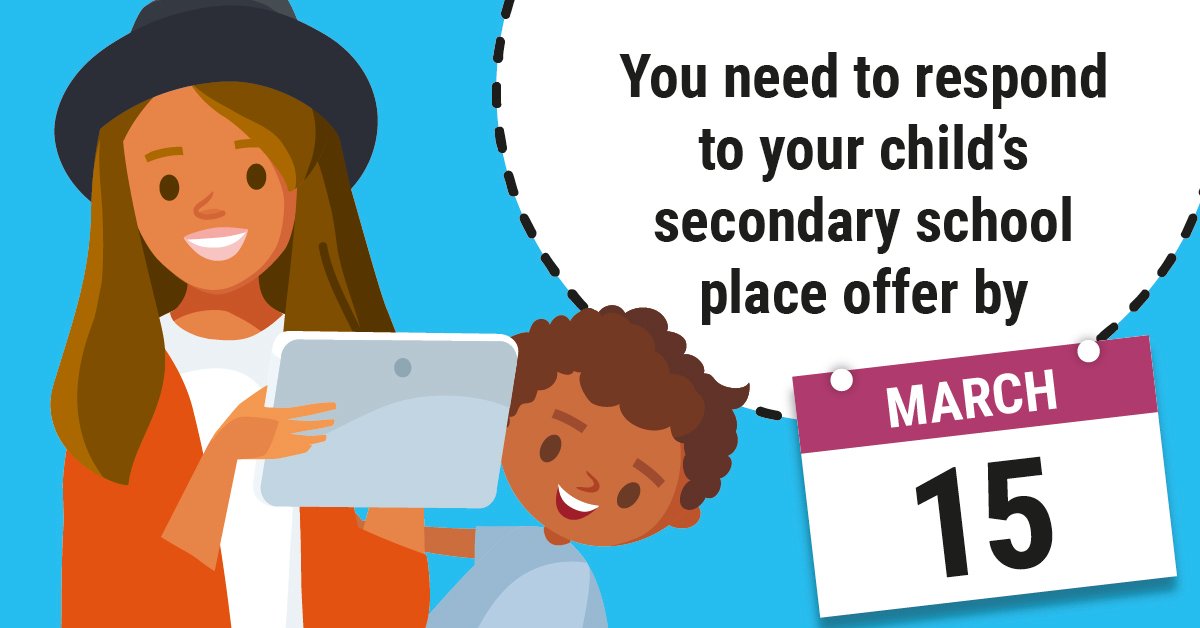 It’s your last weekend to accept your secondary school place offer. Please accept your place by 15 March: warwickshire.gov.uk/applying-secon…