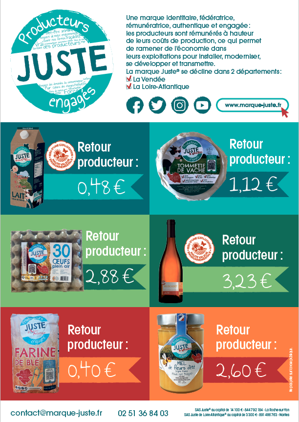 Marque_Juste's tweet photo. Les ambassadeurs de la marque @JusteEtVendeen et @JusteDeLA seront présents lundi et mardi prochain au @SalonVendeeprho 
Vous êtes un professionnel de la restauration ? 
de la boulangerie/pâtisserie ?
de l'hôtellerie ?

Venez découvrir notre gamme de produits HALLE B, stand 37bis https://t.co/bLNEXiB8Cx
