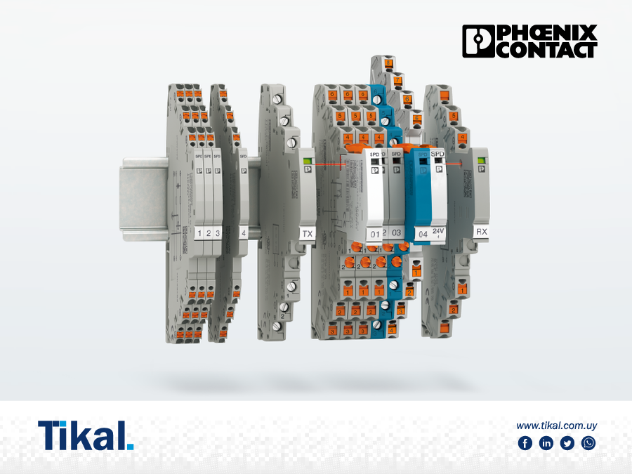 tikaluy's tweet photo. La familia de productos #TERMITRAB complete de Phoenix Contact ofrece la protección contra #sobretensiones más estrecha del mercado: ¡a partir de un ancho de solo 3,5 mm por módulo de protección!
🔗 Más información: https://t.co/0qPcCjqn2d https://t.co/GwFIjAtmqO