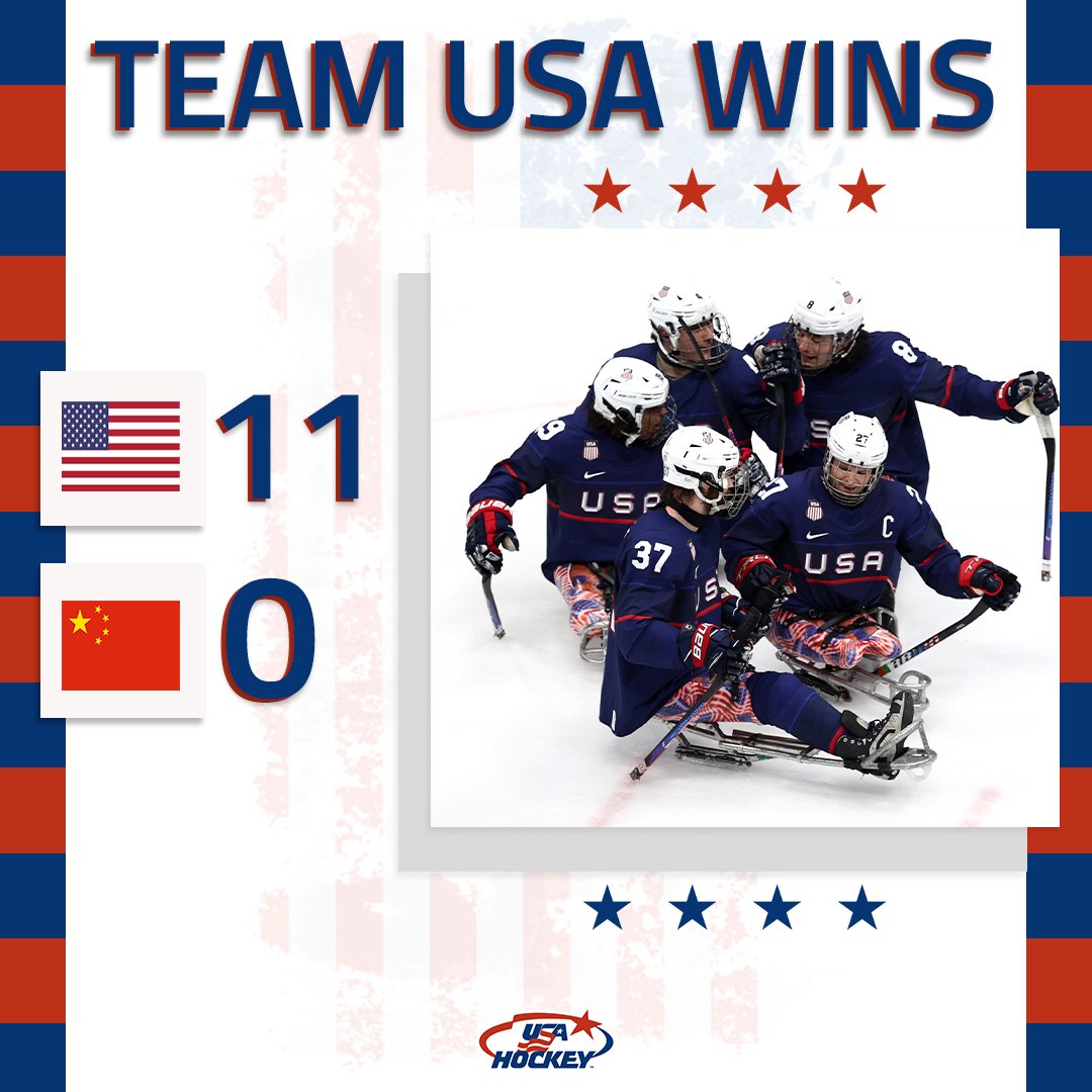 usahockey's tweet photo. GOING FOR GOLD!

#WinterParalympics | #TeamUSA🇺🇸 https://t.co/4rW9vkrgaz