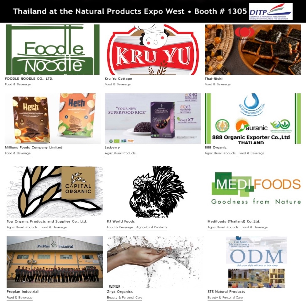 thaitrade_usa's tweet photo. Discover the best in epicurean, snacks, ingredient sourcing and skincare from Thailand from these ground-breaking companies at Natural Product Expo West @natprodexpo, DITP's Booth 1305. 
For more info: visit https://t.co/Dn1yl5mqbE 

#thaitradeusa #DITP #natprodexpo #expowest https://t.co/M5K5MwKC52