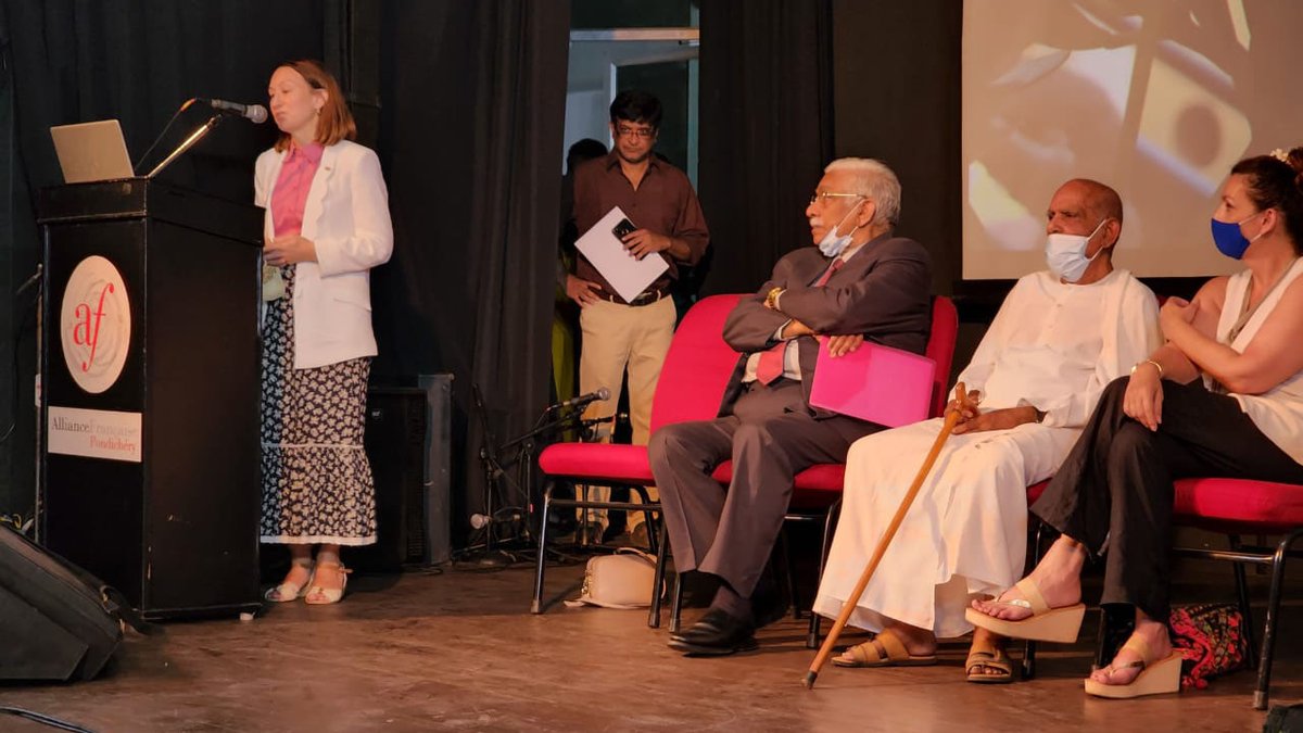 FranceinPondi's tweet photo. Glad to attend the naming function at AF Pondichéry : David Annoussamy Auditorium and Jean Deloche Library. 🙏 to the AF team.
#francophonie
#AFnetwork
@afpondy https://t.co/UVWM9bU1gR
