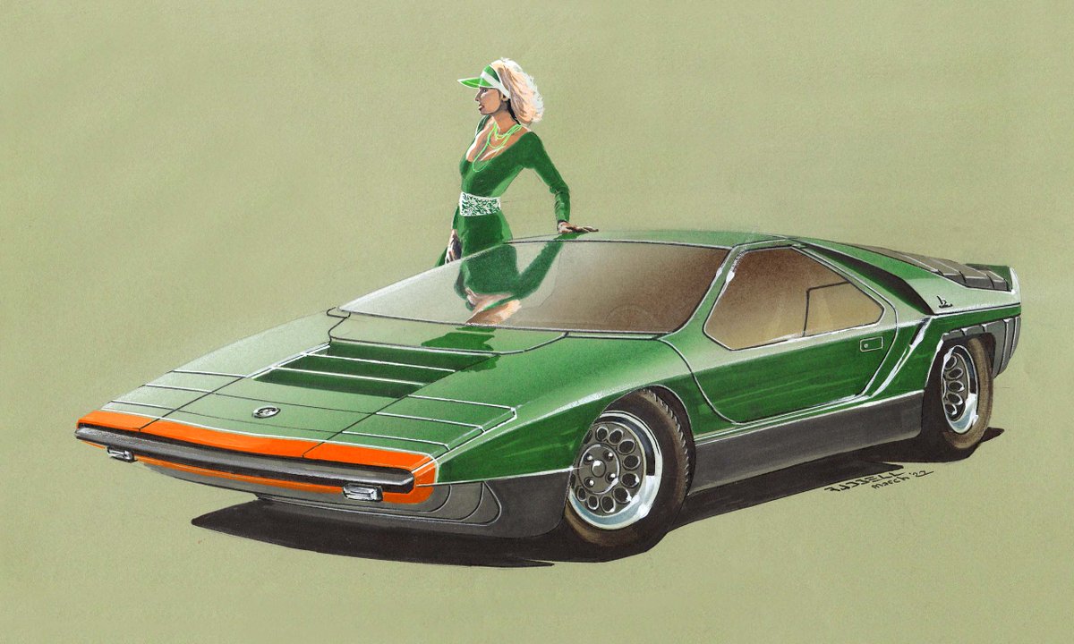 CliffRuddell's tweet photo. My Marcello Gandini trilogy is complete . . some of Gandini's wonderful early work!!
#artofruddell #Bertone #MarcelloGandini #CarDesign #MarkerRendering #LamborghiniMiura #AlfaRomeoCarabo #thewaythingswere #60sIcons https://t.co/X8FukJhJdZ