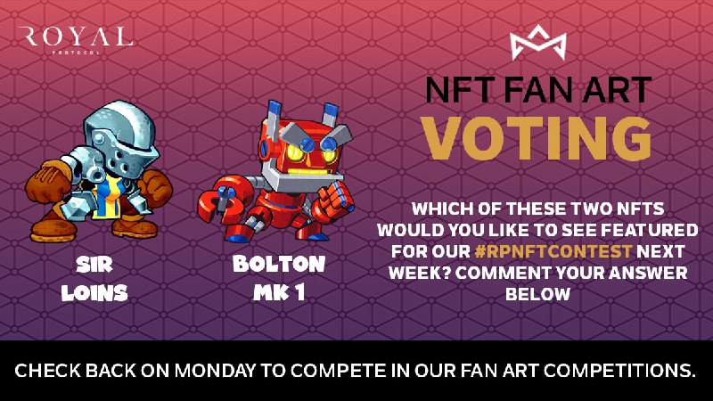 Our #RPNFTContest has shown much promise these past few weeks! Creators of various genres have come up with engaging fan art throughout our #competition. 

Which one of our two #NFTs do you want to see featured next? 🖼️

Let us know by commenting down below! 💎