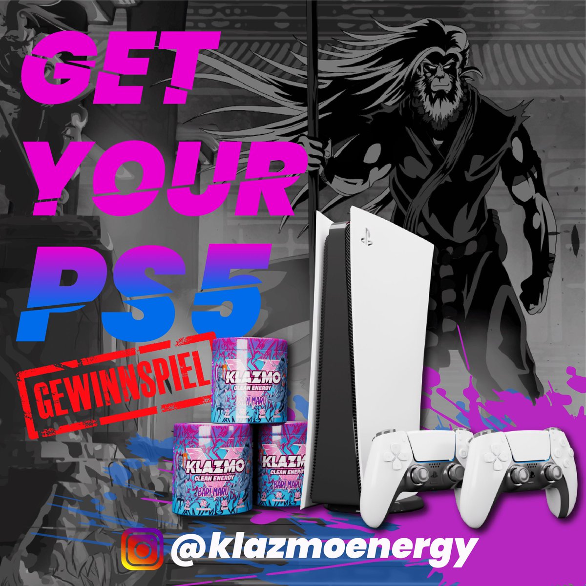 Gewinne eine PS5 Disc Version inkl. 2. Controller🤯

Laufzeit: 11.03.22 – 28.03.22

▶ Folge <a href="/klazmoenergy/">KLAZMO ®</a> auf Instagram
▶ Bestelle bis zum 28.03.2022 auf klazmo.de und lande im Lostopf
▶ 1€ deiner Bestellung = 1 Los im Topf 

Weitere Infos gibt’s auf Instagram!