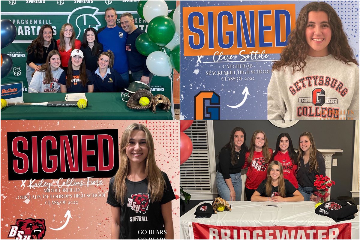 Yesterday was a day of celebration for Huskies Sottile, highlighting <a href="/ClareSottile/">Clare Sottile</a> (<a href="/GburgSoftball1/">GburgSoftball</a>) &amp; <a href="/KaileyCollins14/">Kailey Collins Fiore</a> (<a href="/BSUsball/">BSU Bears Softball</a>)

Congrats to both girls on all of their accomplishments, it was a day filled with love, teammates, friends &amp; family. Go Bullets 💙🧡, go Bears ❤️🖤!