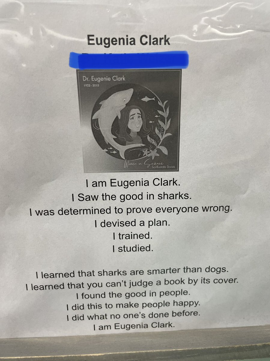 March is #WomensHistoryMonth .  3-1’s first project involved researching a “new to us” woman who has made a difference then writing an I Am poem. Women can change the 🌍.  <a href="/SASD_Franconia/">Franconia Elementary</a>