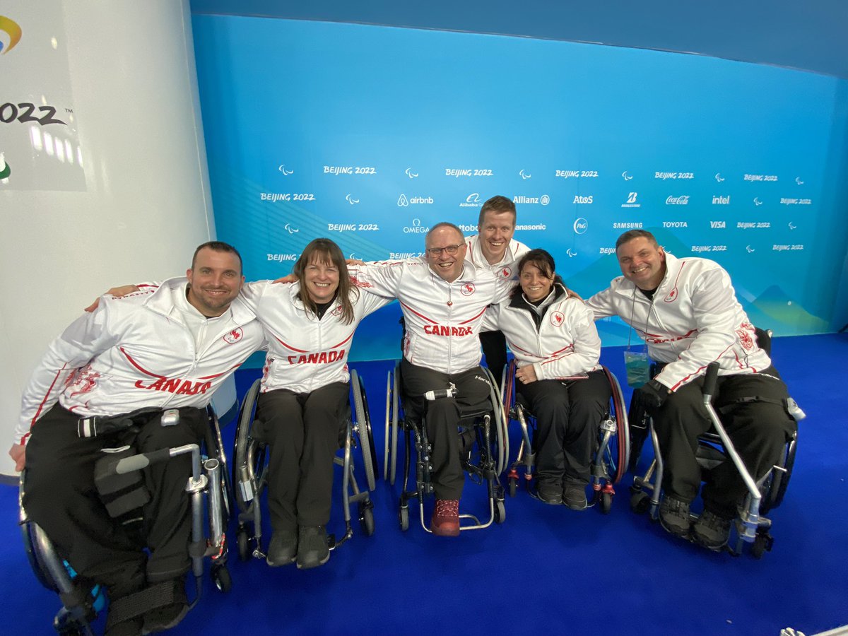 Devin_Heroux's tweet photo. TEAM CANADA 🇨🇦 

And what a team. 

Jon Thurston. Ina Forrest. Dennis Thiessen. Collinda Joseph. Mark Ideson. Coach Mick Lizmore. 

Bursting with pride here. Bringing home bronze. #cbcccurl https://t.co/93uQ7ENk8X