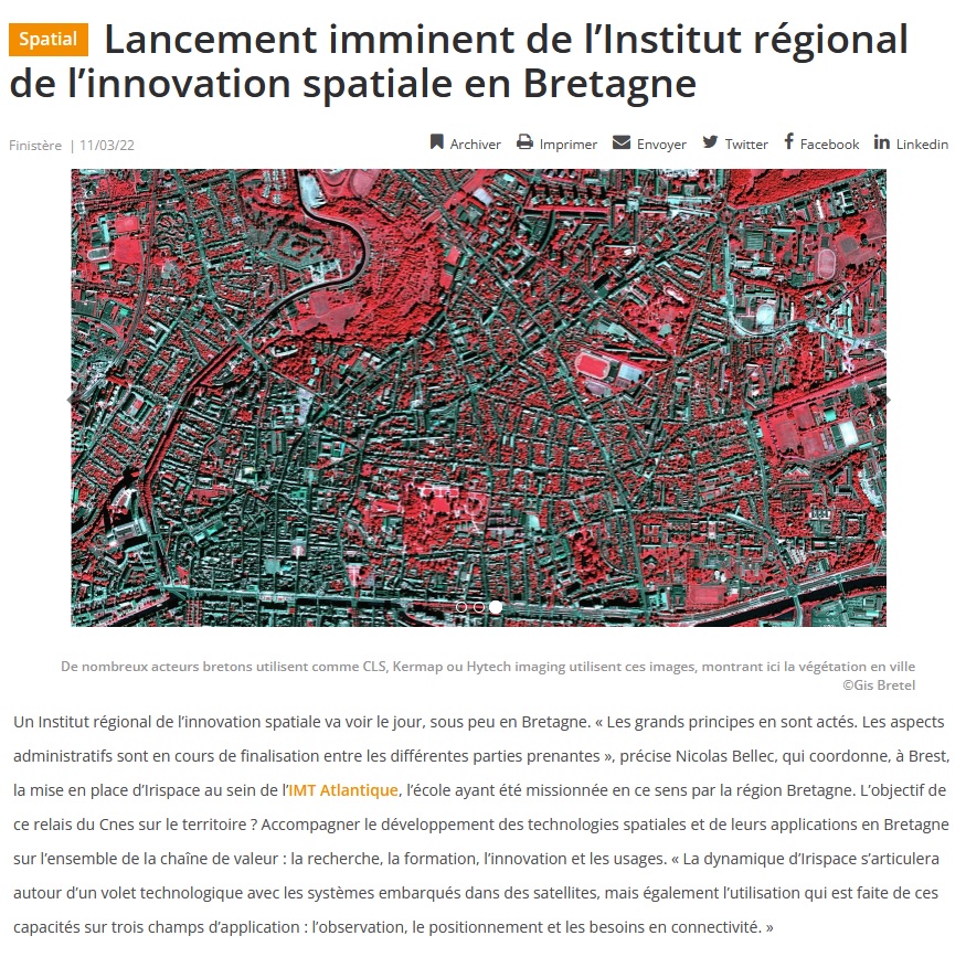 Lancement imminent de l’Institut régional de l’innovation spatiale en Bretagne shar.es/aWBJdp via @lalettreapi