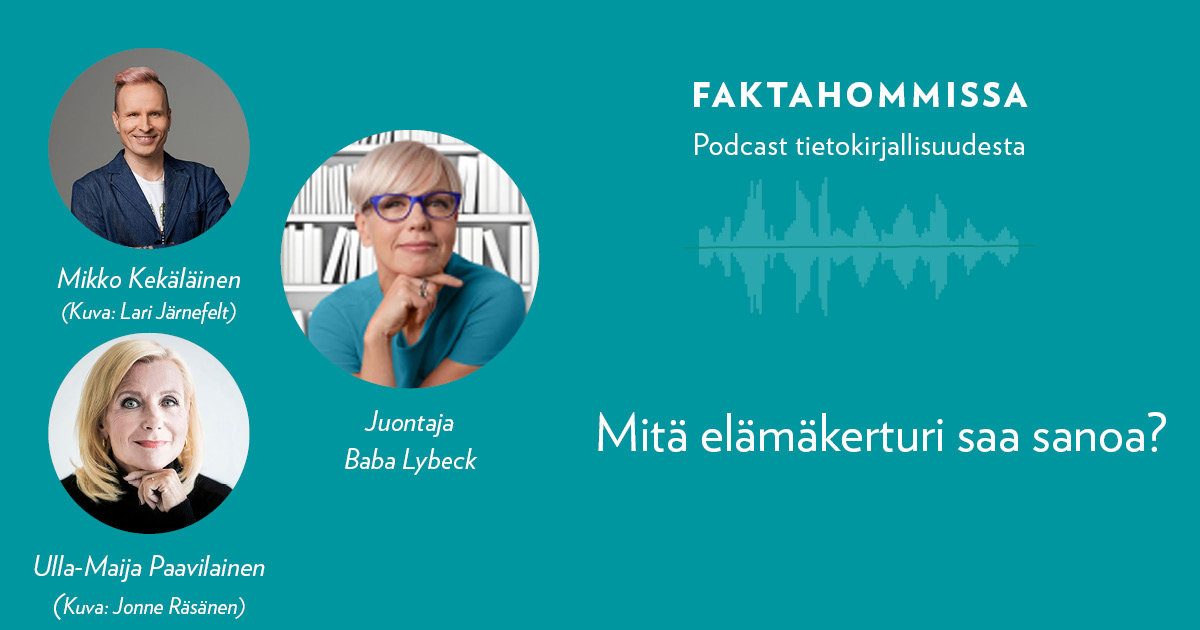 Saako kirjailija kirjoittaa elämäkertaan kaiken? #Faktahommissa-podcastissamme elämäkerroista keskustelevat Kirsti Paakkasesta ja Elina Gustafssonista kirjoittanut Ulla-Maija Paavilainen ja Petra Ollista kirjoittanut Mikko Kekäläinen. Baba Lybeck juontaa. open.spotify.com/episode/26IBDS…