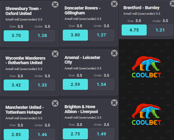 Det er tid for helgens konkurranse!

For å delta:

✅❤️eller RT
✅Hvilke av disse kampene (som vi har lansert spill i på podkasten) ender med o3.5 mål?

Vi trekker én vinner (med Coolbet-konto) som får 500,- i oddsbonus inn på sin konto.