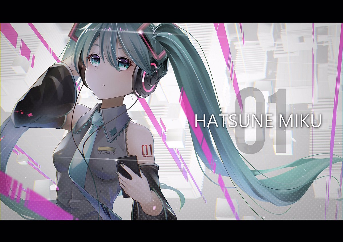 #初音ミク  #illustration 

◀︎Sketch                   Final▶︎ 