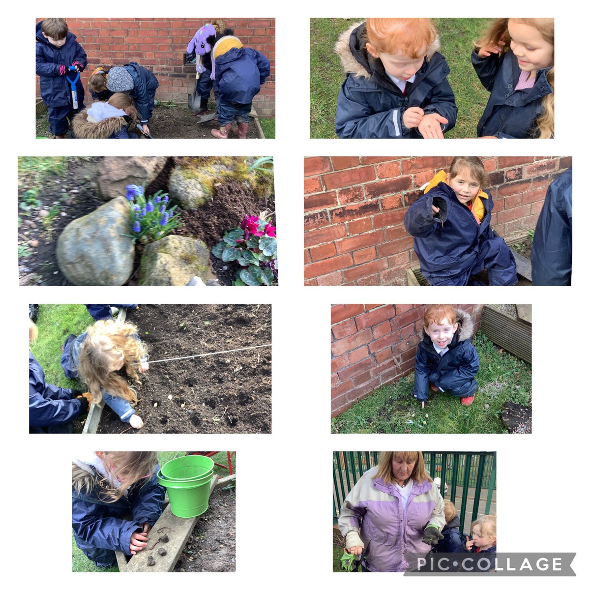 We were looking for mini beasts and signs of spring in forest school @FallaParkSchool this week. <a href="/MrsHallFalla/">Janet Hall</a> even found a caterpillar 
🐛 🪱🐜🕷
@Miss_Carr_Falla @ReayLeandramiss #EYFS #forestschool #BritishScienceWeek