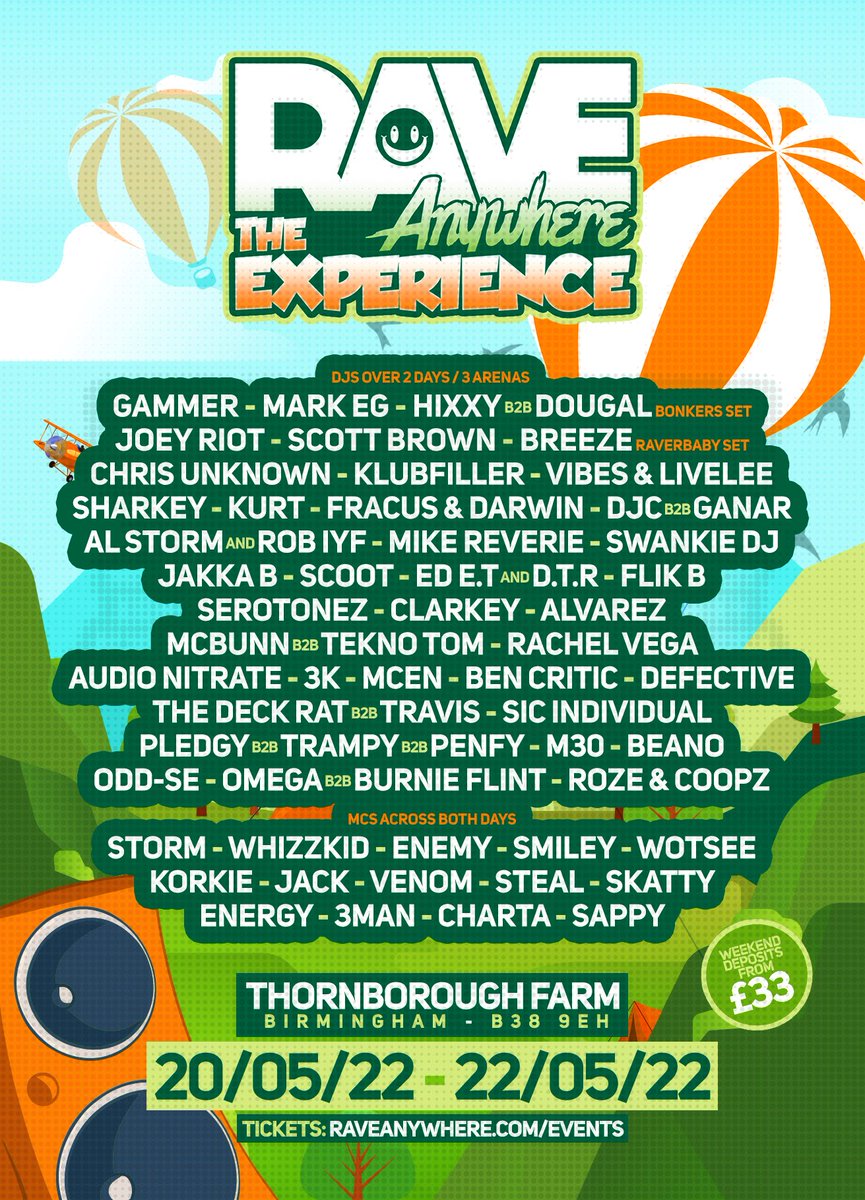 Jakka_B's tweet image. One for the Festival crew 🏕🎵 bought to you by @WeRaveAnywhere this May it’s an all star Happy Hardcore &amp;amp; Hard Dance line up! 👌🏼
🎟 Tickets: raveanywhere.com/?fbclid=IwAR36…