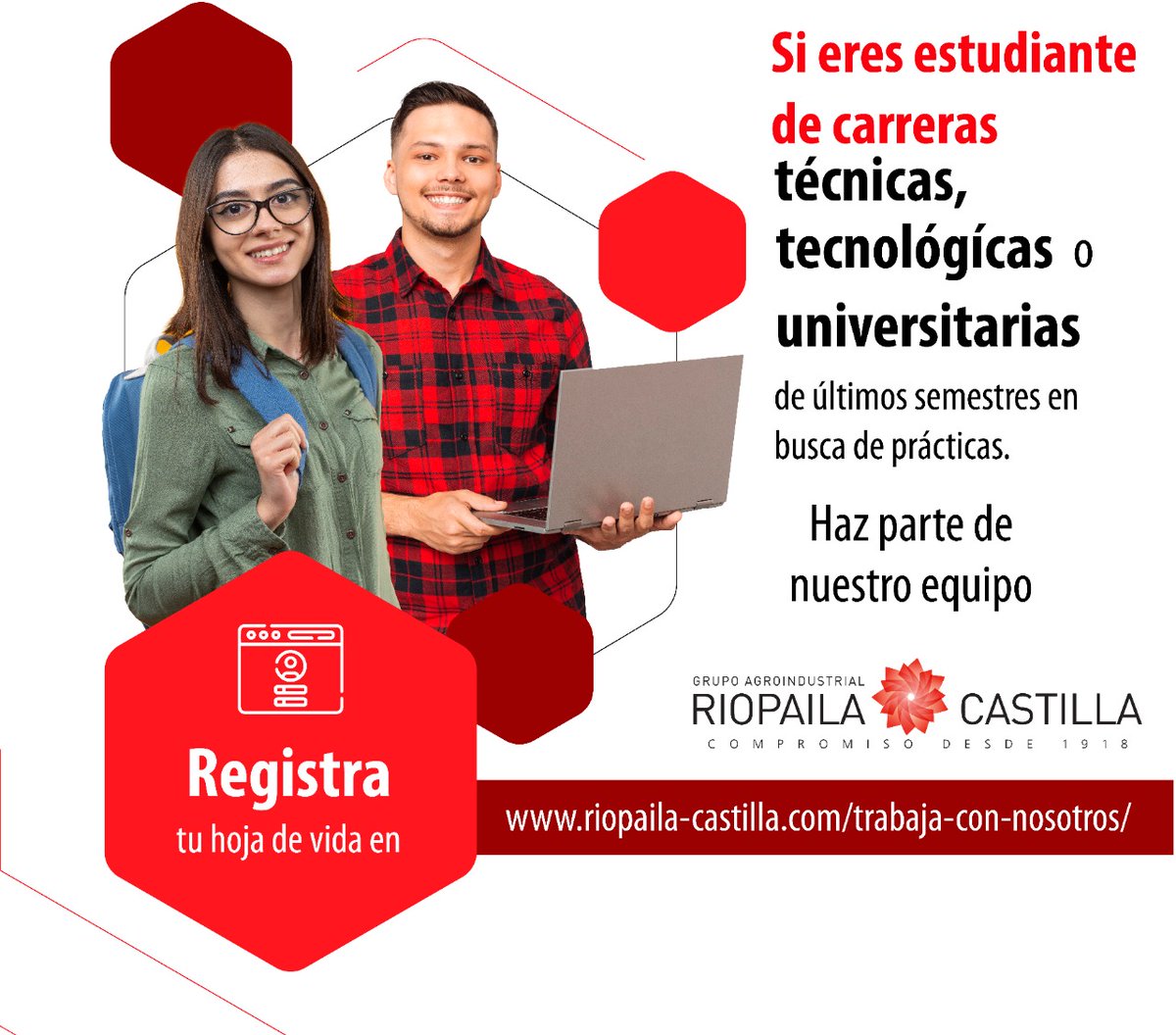 RioCas's tweet photo. ¿Te preocupas por el futuro? Mejor ocúpate por hacer lo mejor en tu presente y entérate de las oportunidades para prácticas que tenemos para ti en #Riopaila. Pon en práctica conocimientos adquiridos en tu carrera y que te hacen únic@. 🧵🧵🧵 https://t.co/7LlIKqTeHK