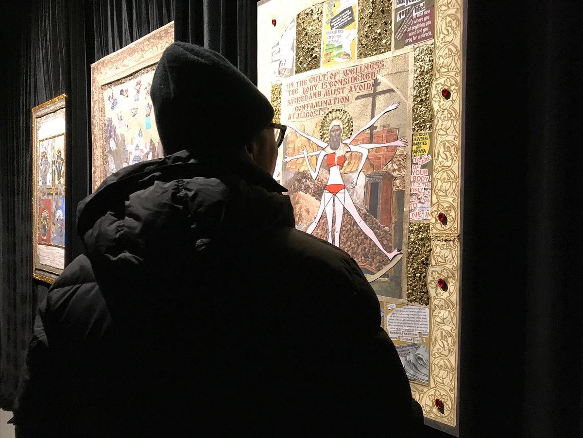 caacarts's tweet photo. Thanks to everyone who came to yesterday’s opening of Oxana Kovalchuk’s solo exhibition Making Fools Pray To God, curated by Kyoko Sato! The show will be on view until March 30th. #caacarts #contemporaryart #oxanakovalchuk https://t.co/oB4WSr075Q
