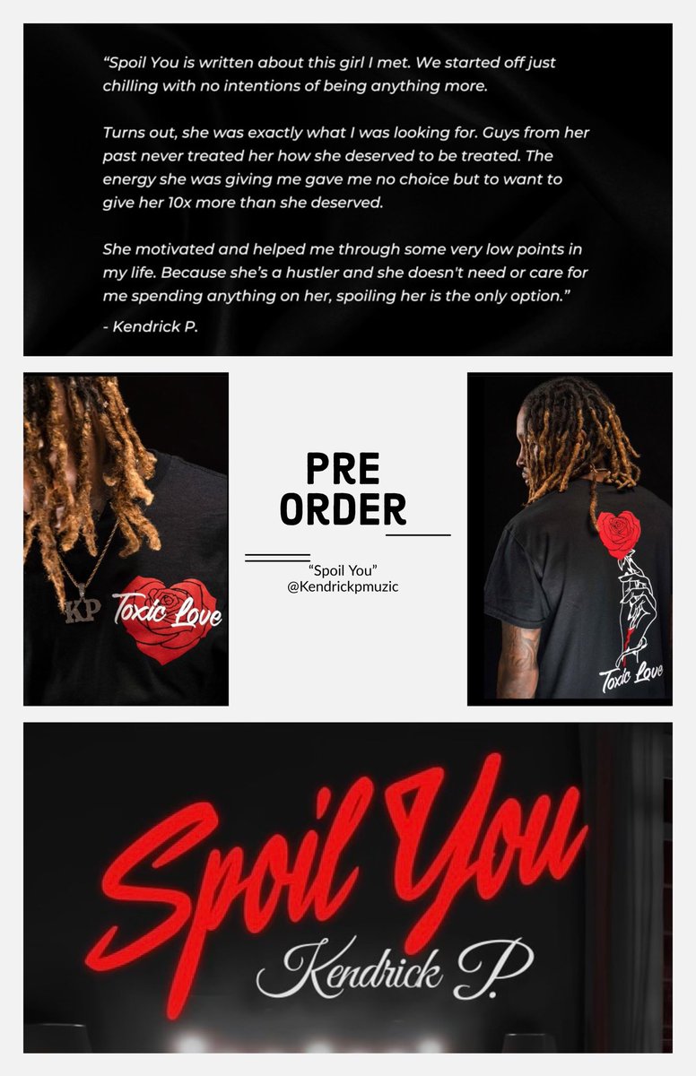 PopularRelation's tweet photo. Pre order “Spoil You” from @KendrickPMuzic https://t.co/0W4xMtxkjH