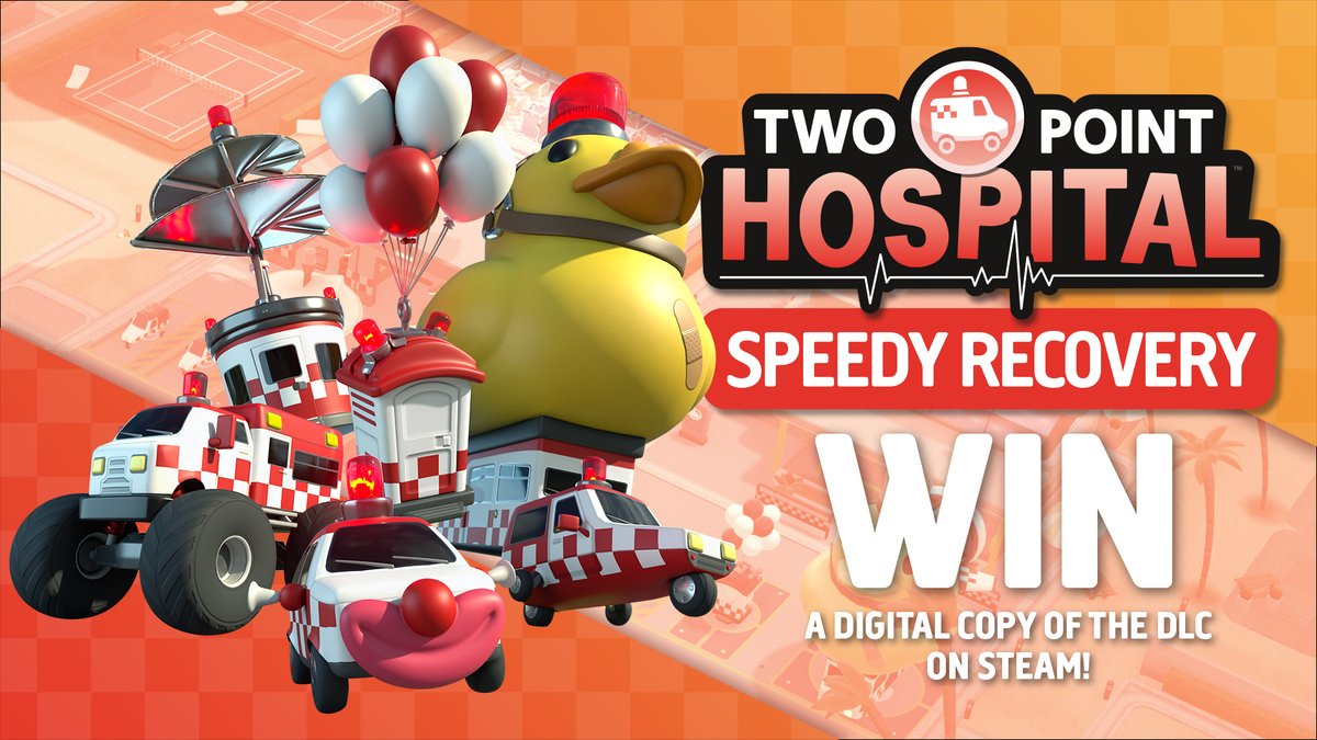TwoPointStudios's tweet image. 📣 GIVEAWAY TIME!

Win a digital copy of our brand new DLC, Two Point Hospital: Speedy Recovery on Steam when it launches! All you need to do is 👇 

1️⃣ RT+❤️ this tweet 
2️⃣ Follow @2PointHospital 
🕛 by 12pm UTC, 14 March 2022

Winner DM'd, T&amp;amp;Cs - bit.ly/2xMM5s5