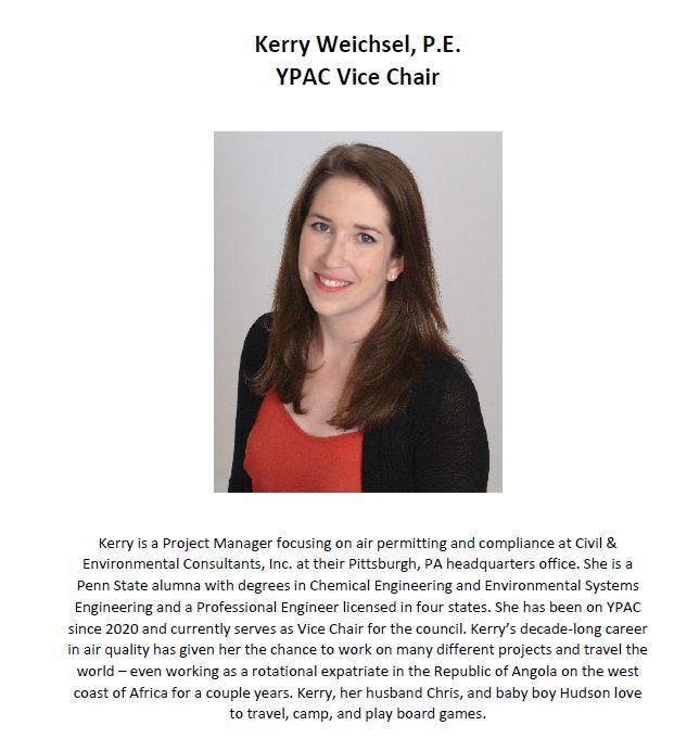 We are continuing our celebration of #womenshistorymonth2022 by highlighting our YPAC Vice Chair @OWeichsel! Kerry has an impressive resume in her professional career and on YPAC, helping to get YP papers published in the <a href="/AirandWaste/">A&WMA</a> EM! #WomensHistoryMonth #WomenInScience