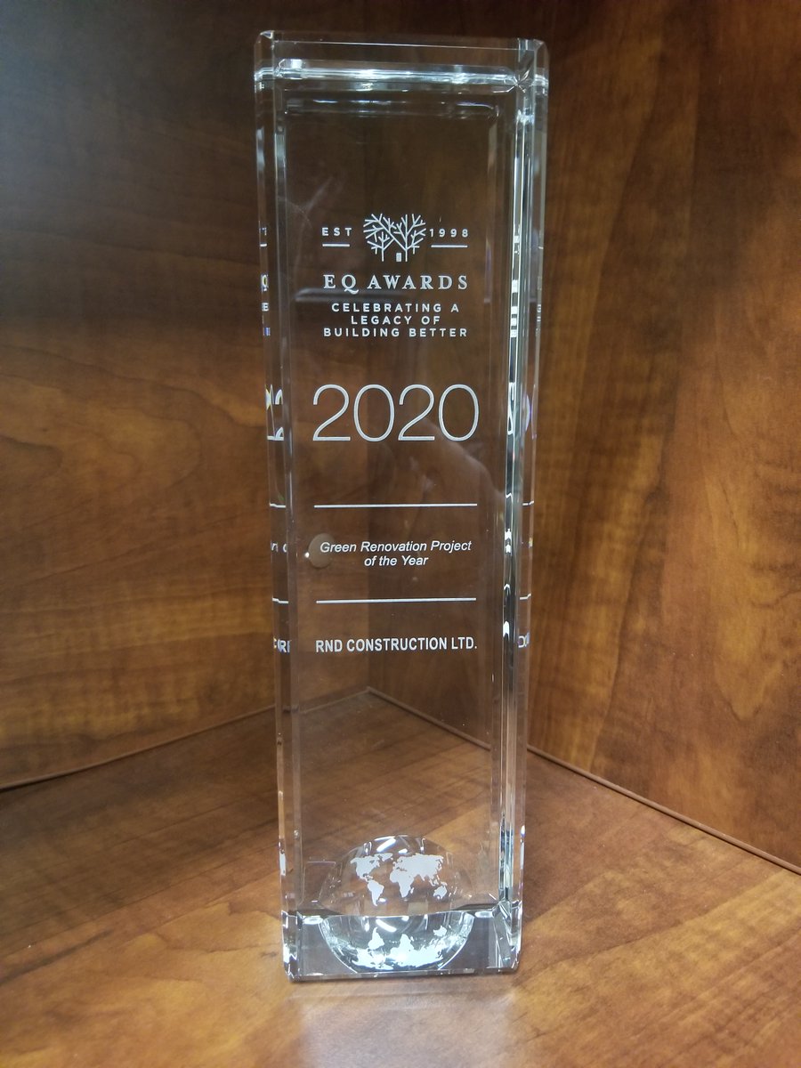 FamMetaHQ's tweet photo. Excited and proud to receive our @EnerQuality award today!  This award was for Green Renovation Project of the Year for our Art Deco 2020!

#EQAwards #EQInnovationGauntlet #BetterBuiltHomes #EQBuilds #sustainabilitywithstyle #energyefficient https://t.co/XczWBvrzPV