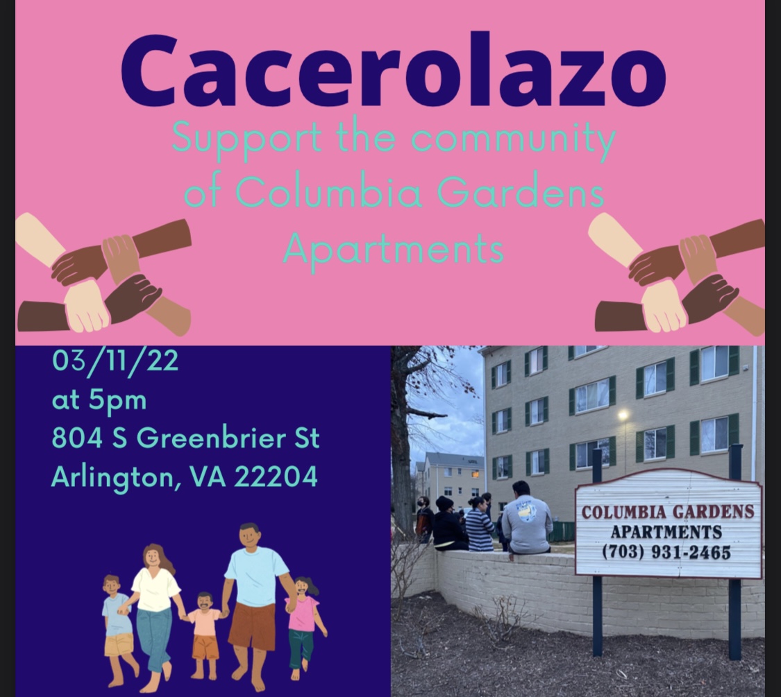 🚨URGENT Cacerolazo TODAY at 5PM! 804 S Greenbrier St, Arlington 22204🚨

Support the community at Columbia Gardens apartments that is being forcefully displaced by Merion Companies with very short notice. Sign up to join <a href="/LaColectiVA703/">LaColectiVA703</a> at docs.google.com/forms/d/1j1hHH…