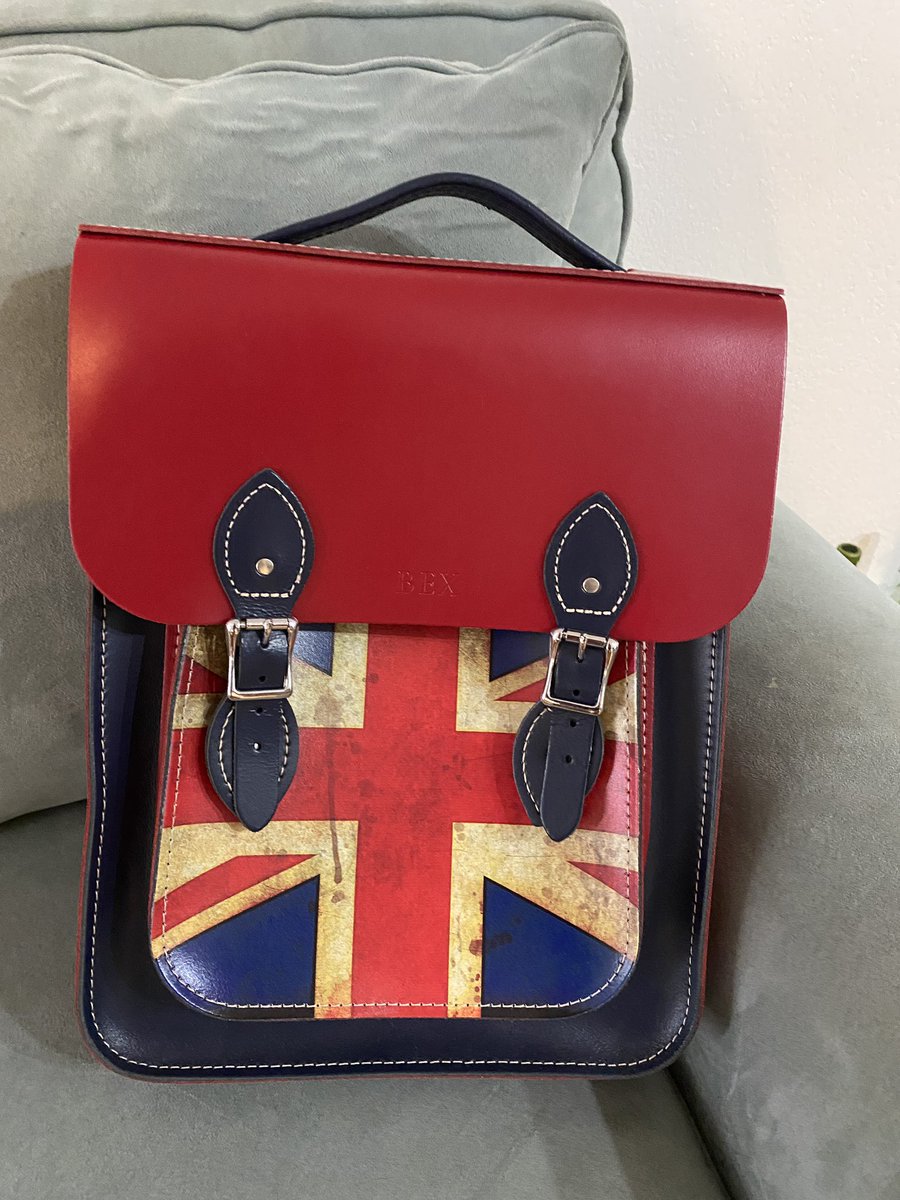BexSaunders7's tweet photo. Decided to treat myself to a bit of #britchick swag. New Satchel/brief case/laptop bag. Truth be toldโฆwalked into Brit shop in Epcot and no way was I leaving without it. Hand stitched in Liverpool but I didnโt hold that against it. ๐ ๐ฌ๐ง๐ธ๐ผ https://t.co/a17lzFGDvW