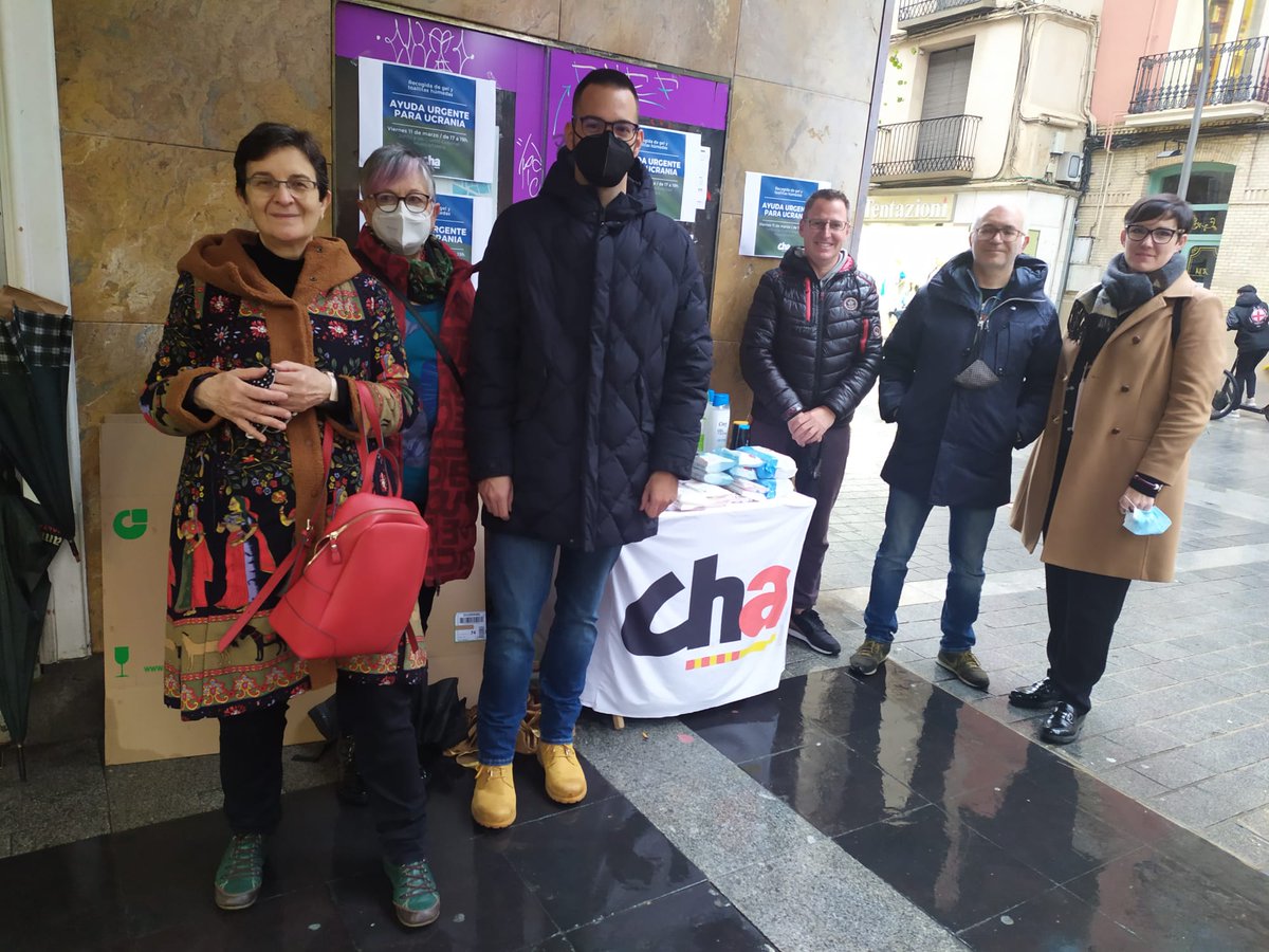 chunta's tweet photo. 👉 @CHA_Huesca UESCA/HUESCA 📢 Recogiendo material de higiene personal para #Ucrania  🇺🇦 

👉 @sonialastruey @BLeraAused @Moronyka @dabifelez https://t.co/CLDG9HvfBO