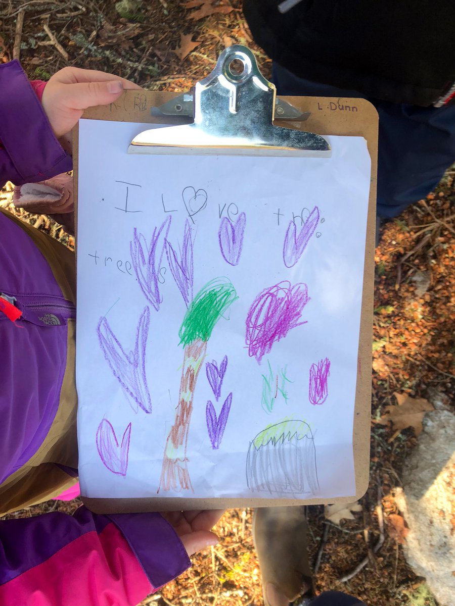 MsSinclair_Ed's tweet photo. We have started to bring clipboards with us during our outdoor lessons! I love to see what students create and how they see the world around them! #ForestSchoolFriday #LearningOnMikmaqLand #FreshAirLearning #CreativeKids https://t.co/Zpb8whpd7H