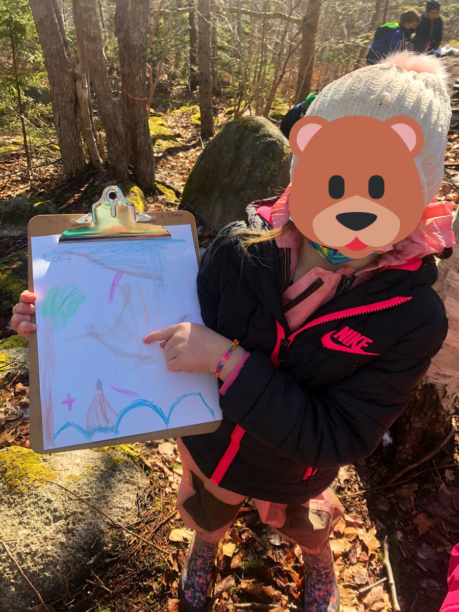 MsSinclair_Ed's tweet photo. We have started to bring clipboards with us during our outdoor lessons! I love to see what students create and how they see the world around them! #ForestSchoolFriday #LearningOnMikmaqLand #FreshAirLearning #CreativeKids https://t.co/Zpb8whpd7H