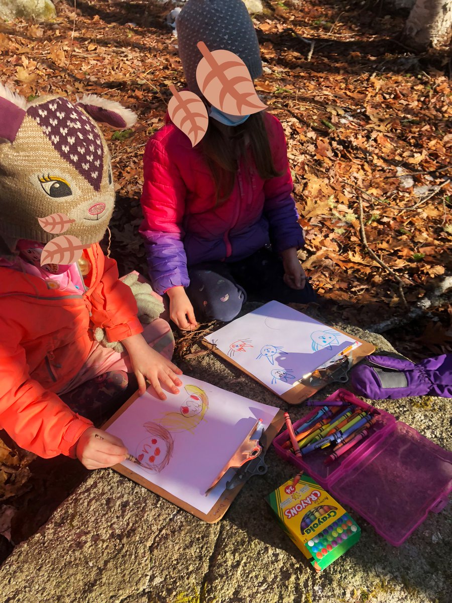 MsSinclair_Ed's tweet photo. We have started to bring clipboards with us during our outdoor lessons! I love to see what students create and how they see the world around them! #ForestSchoolFriday #LearningOnMikmaqLand #FreshAirLearning #CreativeKids https://t.co/Zpb8whpd7H