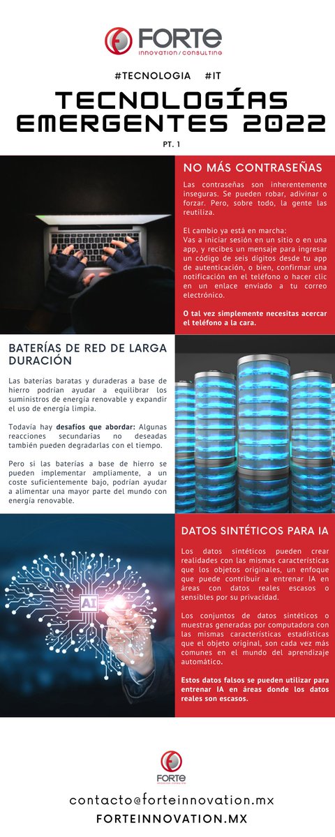 Una tecnología emergente es una tecnología innovadora, que aporta mejoras frente a otras formas tradicionales a las que estamos acostumbrados, haciéndolo aún más fácil.
#tecnologia #IT