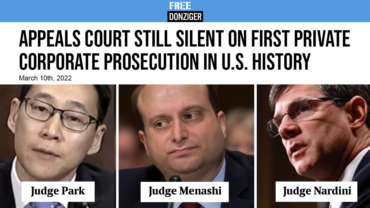 SDonziger's tweet photo. Really upsetting. Over 3 months have passed since my appeal of Judge Preska's "conviction" after a Chevron private prosecution. Looks like they will rule after I've served my entire sentence.

How long does it take to decide that a prosecution by an oil company is illegal? https://t.co/MsGWGp1yKw