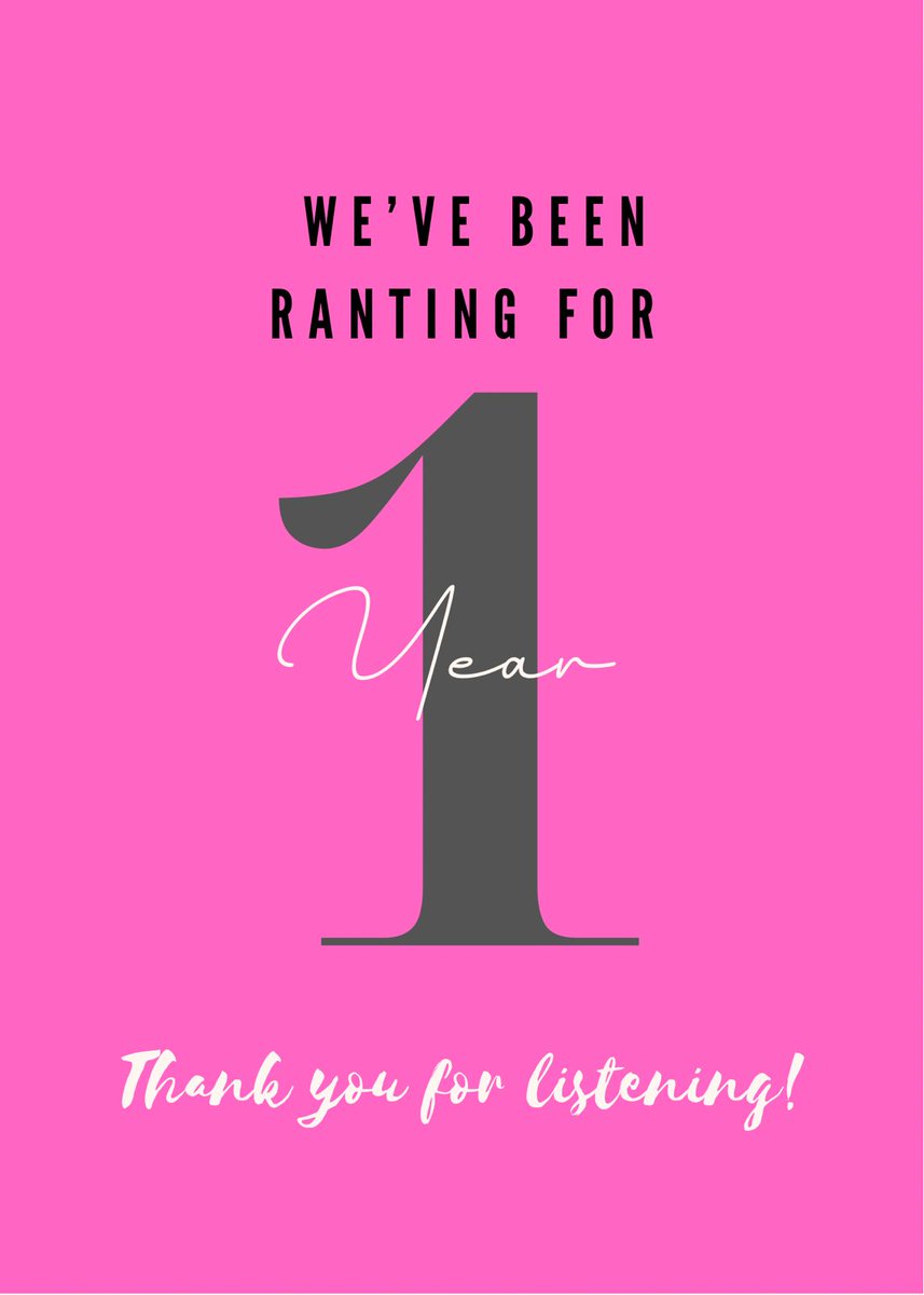 Can y'all believe it ?!?! We've been ranting away for a whole year. 🤯🥳🥳🥳🎉🎉🎉🎊🎊

Thank you, thank you, thank you for listening to us talk our shit and rolling along with us for the ride !!!

#podcast #for #black #girls #that #talk #too #much #rant #much #1yearanniversary