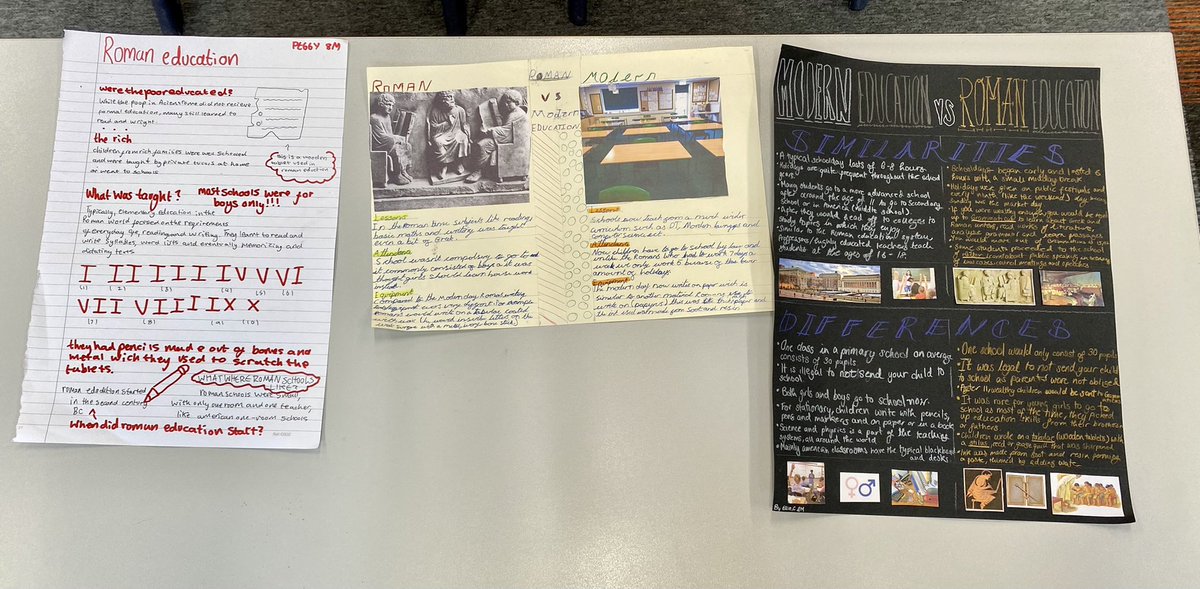 MaidaValeClas's tweet image. Y8 prep on Roman Education, comparing modern and ancient! @MaidaValeSchool #MaidaValeClassics #preteaching #flippedlearning #Latin #Romans #Creativity