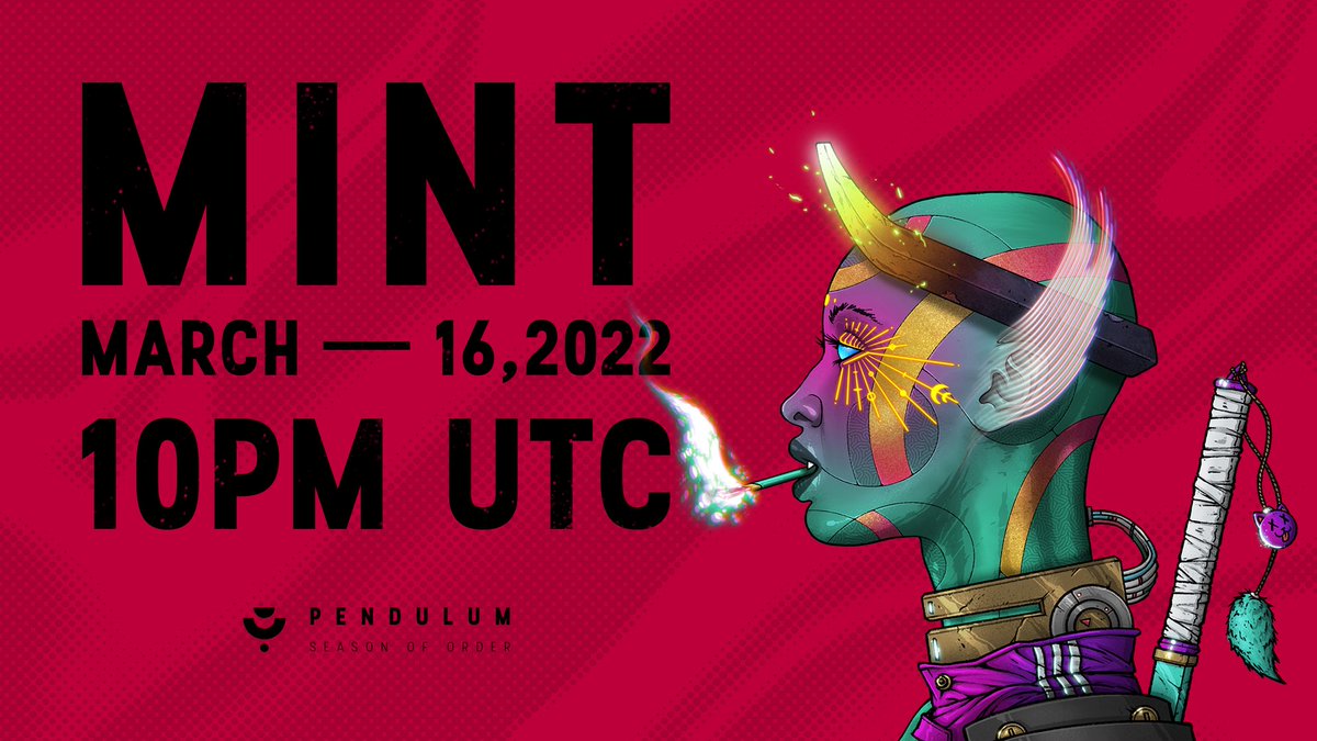 Pendulum_NFT's tweet photo. After 5 months, it's finally happening 💫

SEASON OF ORDER
🗓️ Wednesday, @ 10PM UTC
🪙 100 ADA per NFT
1⃣ 1 NFT per TX
⏲️ 15 min cooldown between TXs

Every piece in the collection is hand-selected and created with love by @cozmozart for the #CNFTCommunity ♥️ https://t.co/ITFhBQC6Y7