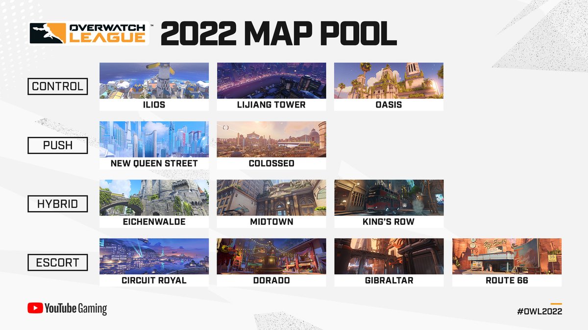 OW_Esports's tweet photo. Hope you have your passports ready ✈

Check out the Map Pool for #OWL2022! Which Map are you most excited to see? https://t.co/LyBPAlyFuL