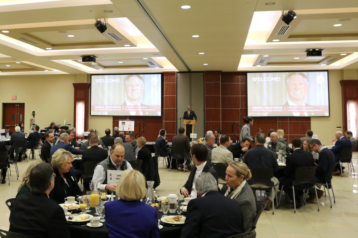 ChamberWichita's tweet photo. Business leaders met with Sen. Roger Marshall virtually at Wichita State University today for the Chamber Federal Issue Forum. https://t.co/VypJfSAGAJ