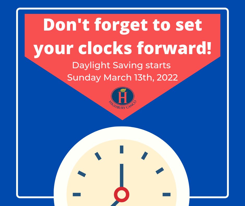 Don't forget to set your clocks forward on Sunday! 🕐

#DaylightSavingTime