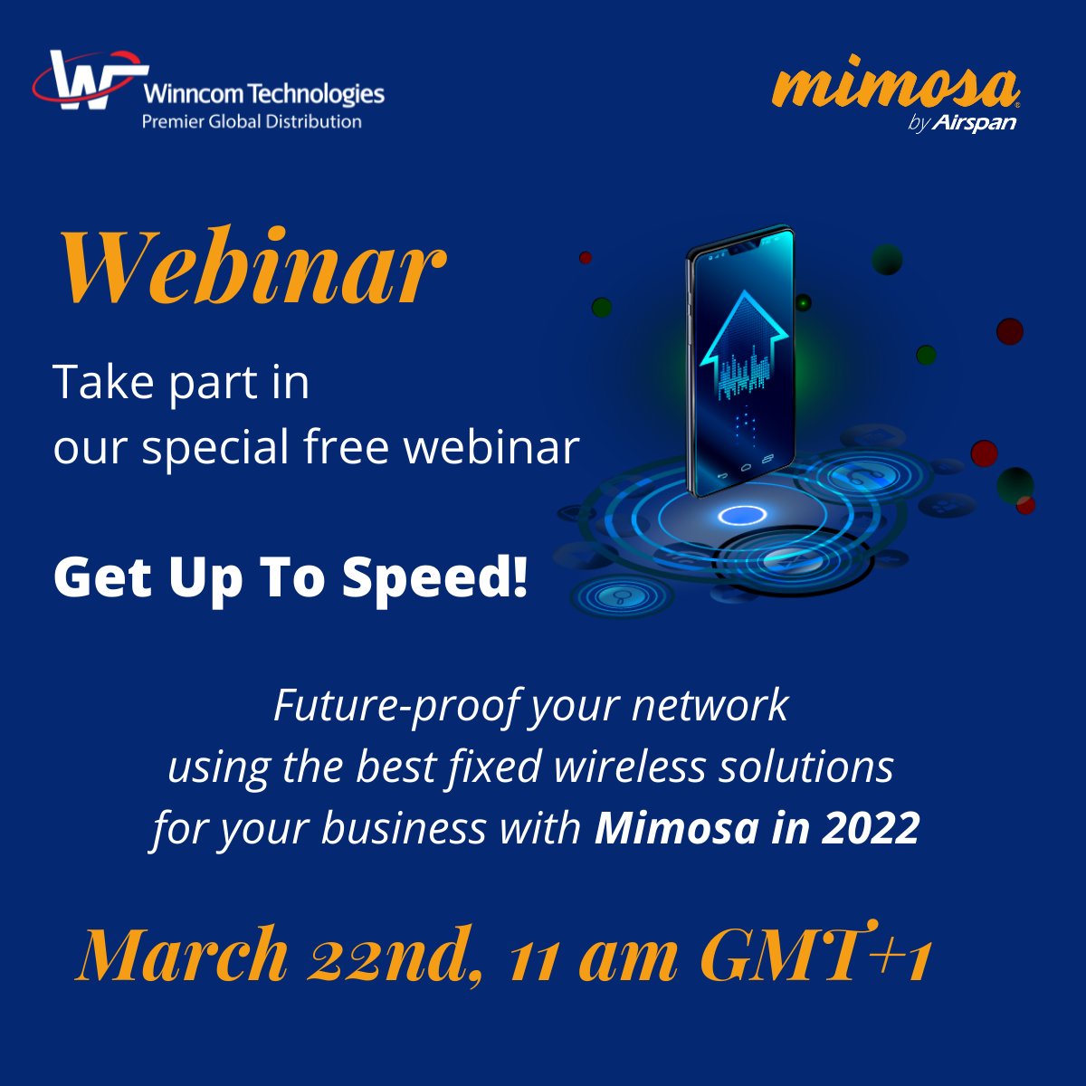 GoMimosa's tweet image. Want to future-proof your network? 
@maynardian will get you up to speed with our fixed wireless solutions! Join us in our joint webinar with @WinncomTech: 

us06web.zoom.us/webinar/regist…

#bettertogether #webinar #fiberspeed #fixedwireless