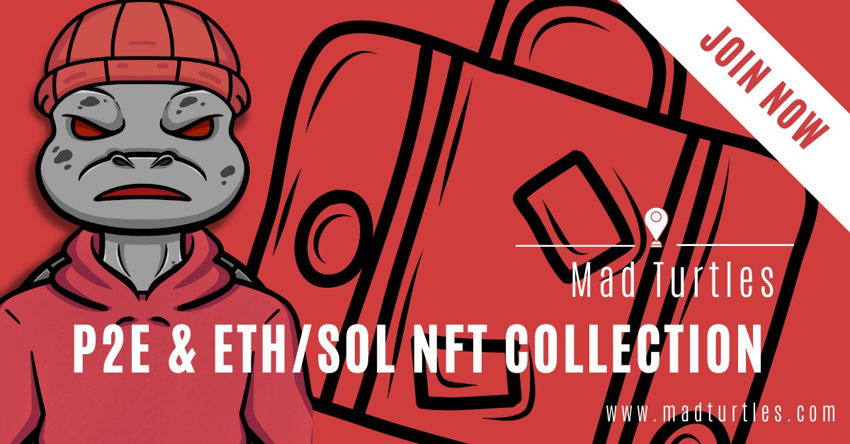 MadTurtlesGang's tweet photo. Today is the day! For 50 matic (70$) you will get:

1 Opensea NFT
1 Magic Eden NFT (with this NFT you can Stake and Play 2 Earn, so money back)
1 MadTurtle 3D NFT! 

What are you waiting for? Go to: 
https://t.co/Hj6KBWjLEn 

Get your MadTurtle today!

#NFTGame #NFTs #NFTdrop https://t.co/bsDhR7Clpd
