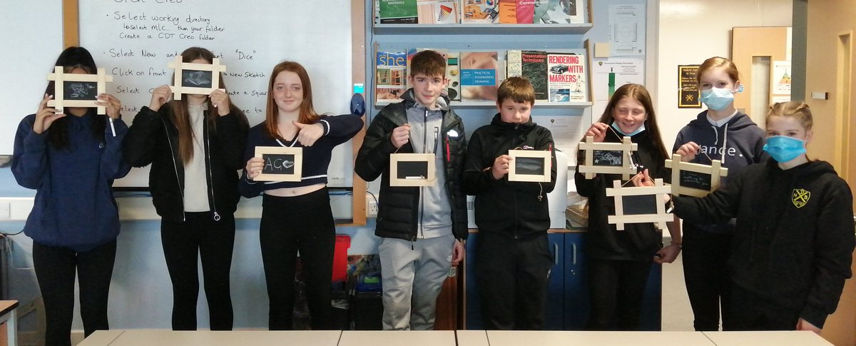 2H have finished their awesome chalkboards. Amazing skill demonstrated throughout to accurately cut and fit their cross halving joints. <a href="/official_DHS/">Dalkeith High School</a> #cdt #woodwork #crosshalvingjoint