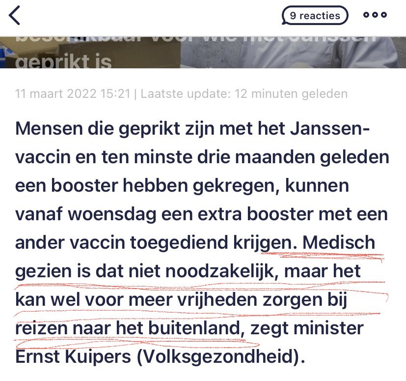 Ik weet niet hoor… “medisch gezien niet noodzakelijk”…. 🤷‍♀️🧐  Oh jaaa natuurlijk… #meervrijheden #vaxantie