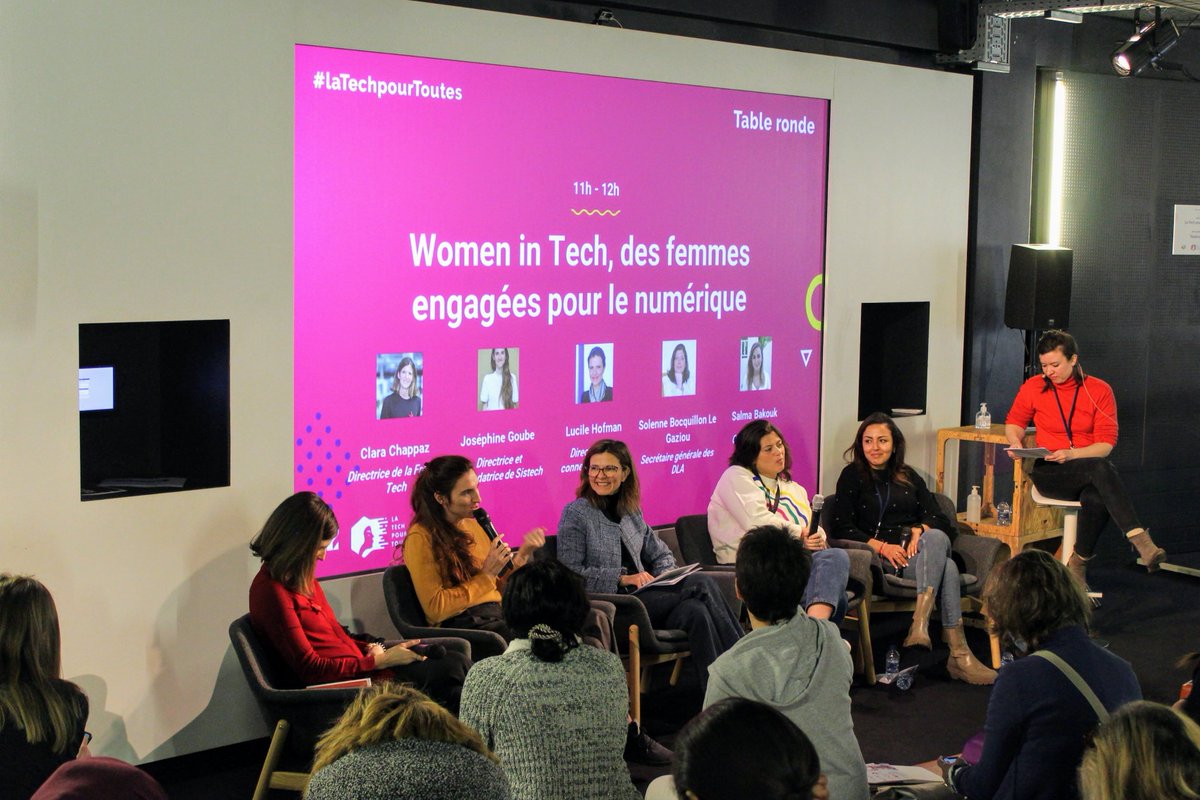 SistechGlobal's tweet photo. 👩‍💻 "#Refugee women don't lack skills, they lack #network and support! This is why we created our programmes"

Today @josephinegoube was at #LaTechPourToutes by @42born2code to talk about #WomenIntech with @ClaraChappaz, @lhofde, @SolenneBLG &amp; @SalmaBakouk 🔥 https://t.co/RM1qT85DUn