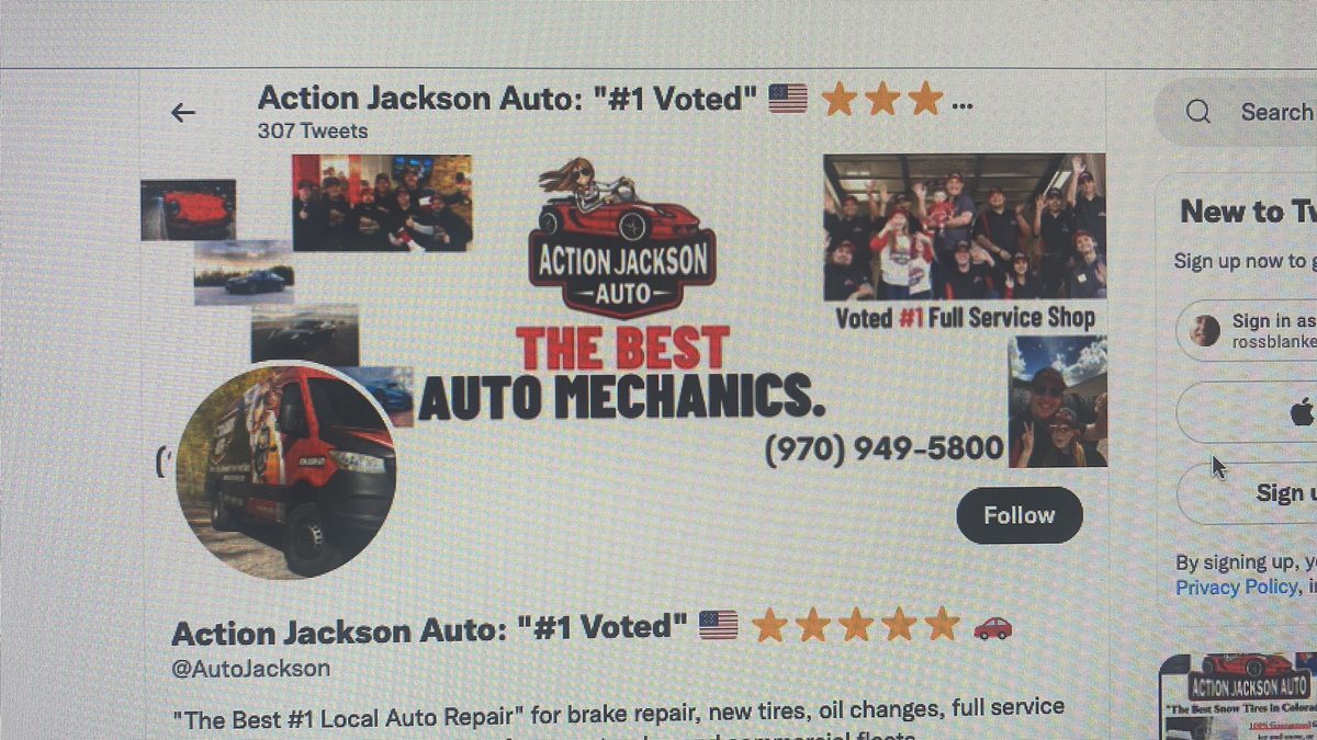 vailautorepair's tweet image. The best local auto repair is here! ActionJacksonAuto.com/contact

#ActionJacksonAuto #BestAutoRepair #BestAutoMechanics #Cars #Trucks #AutomotiveService #Brakes #Batteries #AutoParts #Tires