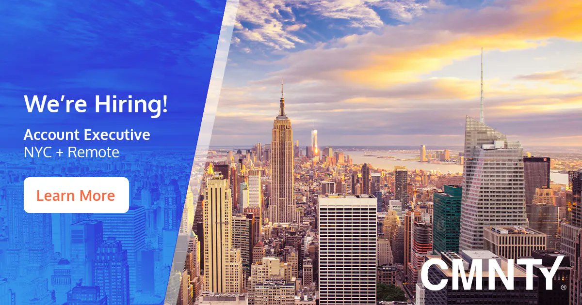 CMNTY's tweet image. CMNTY is hiring!buff.ly/3tcARap