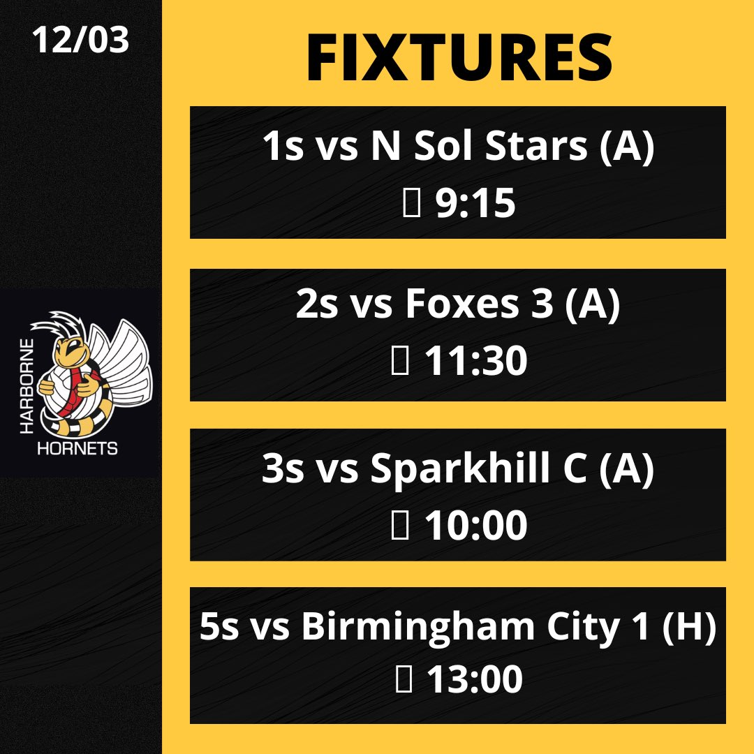 LET’S GO HORNETS!🐝 🗓 Saturday 12th March fixtures, 📍2s, 3s &amp; 5s at UOB Courts (central venue). 

#netball #netballers #netballfamily #hornets #bnl