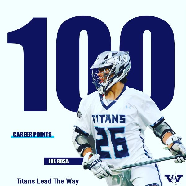 WestminsterLax's tweet photo. Congratulations to SR Joe Rosa for earning his 100th career point last evening. Joe had a 3 goal performance in our road win vs Adrian College. The best is still to come .. 🤫 #🚾 #TLTW https://t.co/d5ApT4PuYs